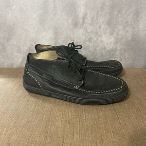 Sperry Top Sider Leather‎ High Top Boots Mens Size 11M Black Boat Shoes Casual